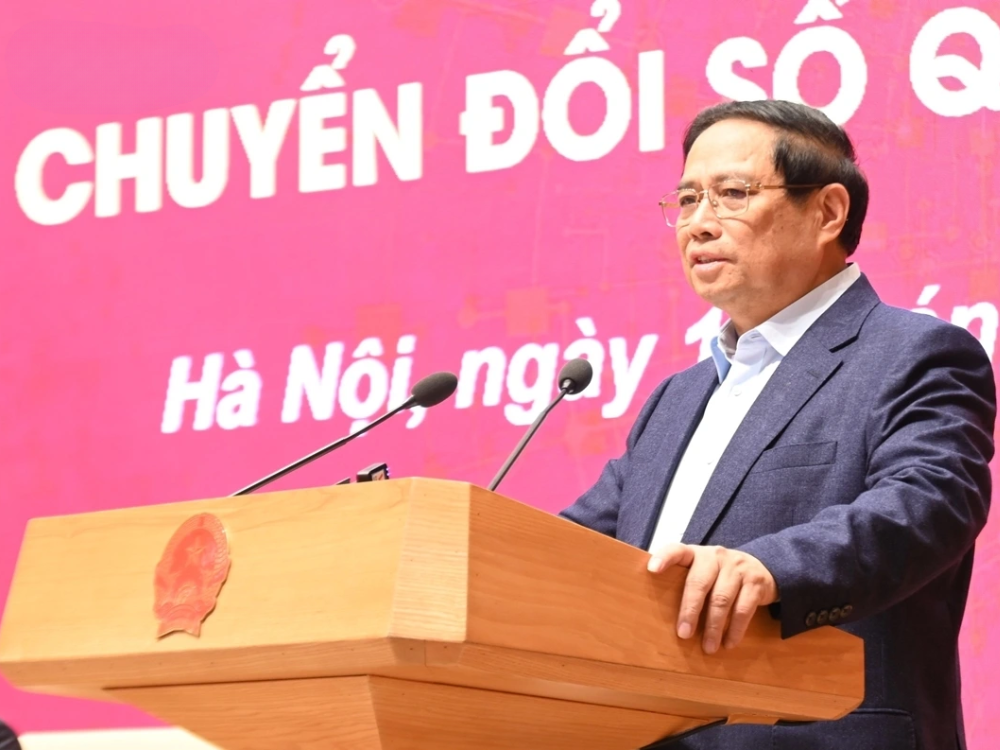 Thủ tướng Chính phủ Phạm Minh Chính, Chủ tịch Ủy ban Quốc gia về chuyển đổi số nhấn mạnh, Chính phủ quyết tâm theo đuổi cuộc cách mạng chuyển đổi số một cách sâu rộng